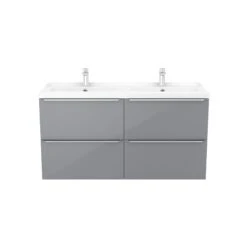 GoodHome Imandra & Lana Grey Wall-mounted Vanity Unit & Basin Set (W)1204mm -Trade Point Store goodhome imandra lana grey wall mounted vanity unit basin set w 1204mm3663602313069 03c bq