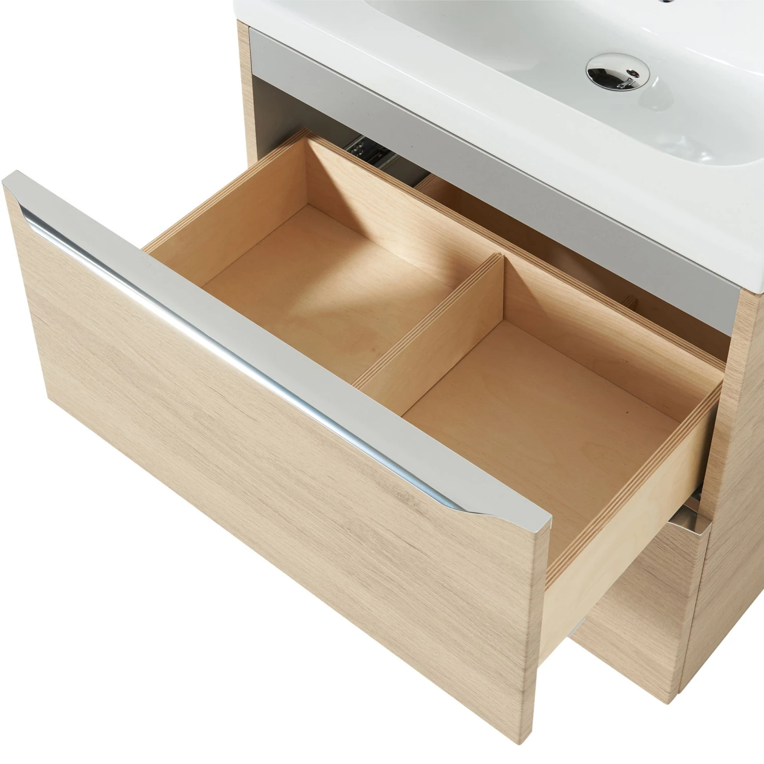 GoodHome Imandra & Lana Oak Effect Freestanding Vanity Unit & Basin Set (W)604mm 6 GoodHome Imandra & Lana Oak Effect Freestanding Vanity Unit & Basin Set (W)604mm - Image 6