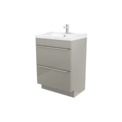 GoodHome Imandra & Lana Taupe Freestanding Vanity Unit & Basin Set (W)604mm -Trade Point Store goodhome imandra lana taupe freestanding vanity unit basin set w 604mm3663602312635 04c bq