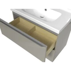 GoodHome Imandra & Lana Taupe Wall-mounted Vanity Unit & Basin Set (W)804mm 8 GoodHome Imandra & Lana Taupe Wall-mounted Vanity Unit & Basin Set (W)804mm -Trade Point Store goodhome imandra lana taupe wall mounted vanity unit basin set w 804mm3663602313380 03c bq