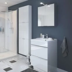 GoodHome Imandra & Lana White Freestanding Vanity Unit & Basin Set (W)604mm 6 GoodHome Imandra & Lana White Freestanding Vanity Unit & Basin Set (W)604mm -Trade Point Store goodhome imandra lana white freestanding vanity unit basin set w 604mm3663602312659 01i bq