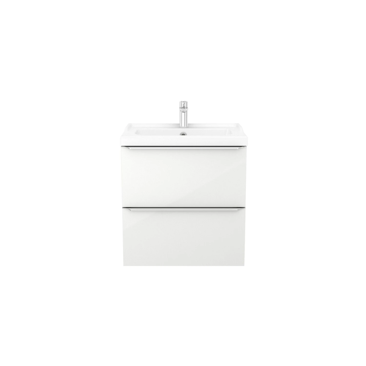 GoodHome Imandra & Lana White Freestanding Vanity Unit & Basin Set (W)604mm 1 GoodHome Imandra & Lana White Freestanding Vanity Unit & Basin Set (W)604mm
