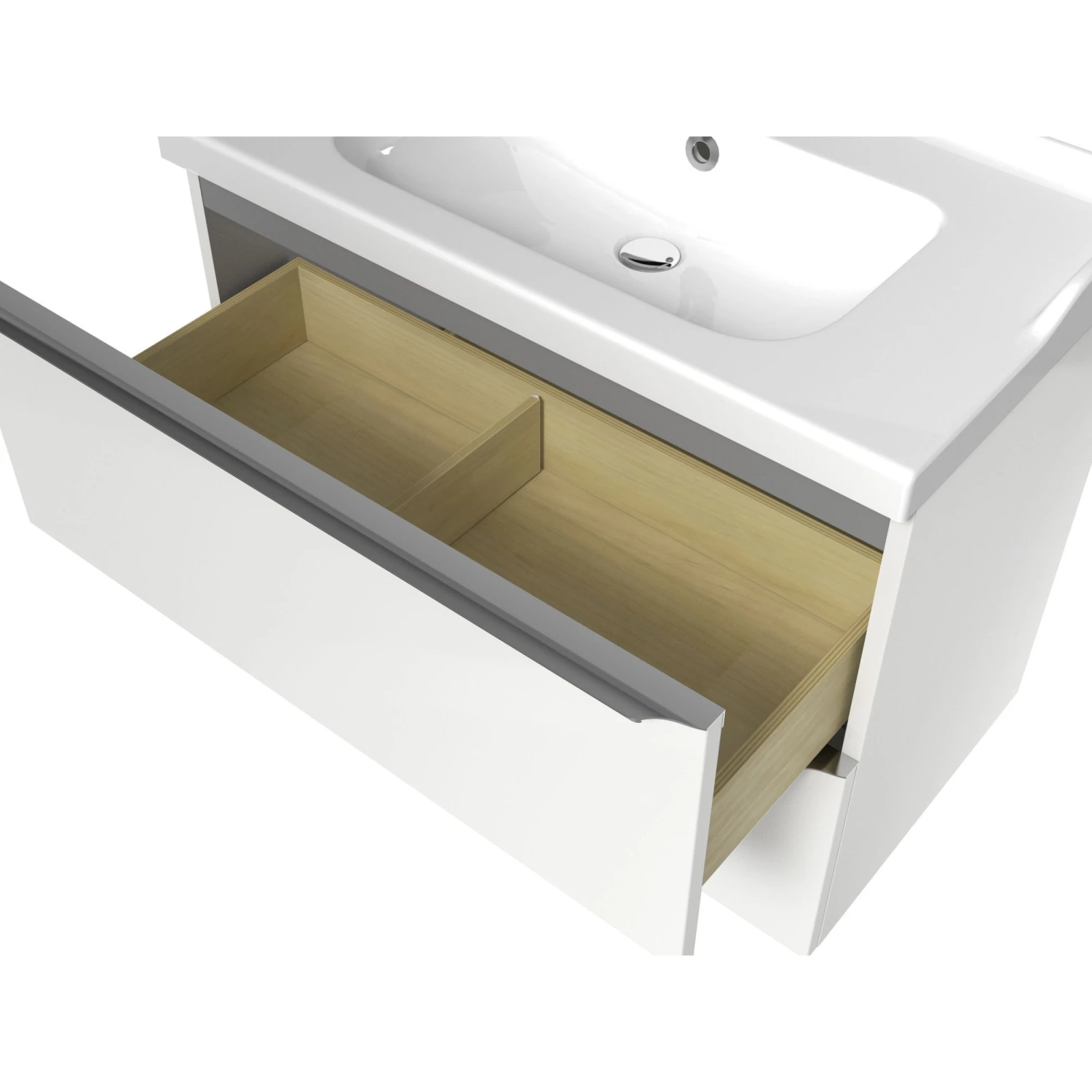 GoodHome Imandra & Lana White Freestanding Vanity Unit & Basin Set (W)804mm 5 GoodHome Imandra & Lana White Freestanding Vanity Unit & Basin Set (W)804mm - Image 5