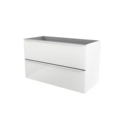 GoodHome Imandra & Lana White Wall-mounted Vanity Unit & Basin Set (W)1004mm -Trade Point Store goodhome imandra lana white wall mounted vanity unit basin set w 1004mm3663602312963 02c bq