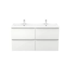GoodHome Imandra & Lana White Wall-mounted Vanity Unit & Basin Set (W)1204mm -Trade Point Store goodhome imandra lana white wall mounted vanity unit basin set w 1204mm3663602313113 03c bq