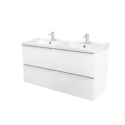 GoodHome Imandra & Lana White Wall-mounted Vanity Unit & Basin Set (W)1204mm