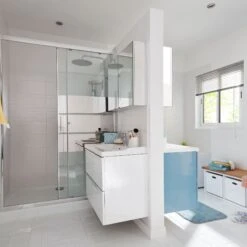 GoodHome Imandra & Lana White Wall-mounted Vanity Unit & Basin Set (W)804mm -Trade Point Store goodhome imandra lana white wall mounted vanity unit basin set w 804mm3663602313410 01i bq