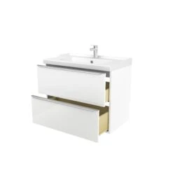 GoodHome Imandra & Lana White Wall-mounted Vanity Unit & Basin Set (W)804mm -Trade Point Store goodhome imandra lana white wall mounted vanity unit basin set w 804mm3663602313410 05c bq