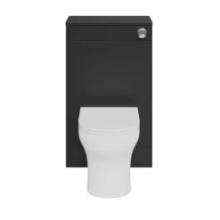 GoodHome Imandra Matt Black Freestanding Toilet Cabinet (W)500mm (H)840mm -Trade Point Store goodhome imandra matt black freestanding toilet cabinet w 500mm h 840mm5059340394084 22c