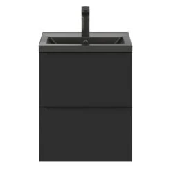 GoodHome Imandra Matt Black Slimline Cabinet (W)500mm -Trade Point Store goodhome imandra matt black slimline cabinet w 500mm5059340393155 24c