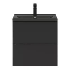 GoodHome Imandra Matt Black Slimline Cabinet (W)600mm -Trade Point Store goodhome imandra matt black slimline cabinet w 600mm5059340393162 24c
