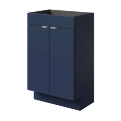 GoodHome Imandra Matt Blue Freestanding Bathroom Cabinet (W)500mm (H)820mm