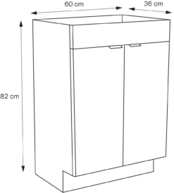 GoodHome Imandra Matt Blue Freestanding Bathroom Cabinet (W)600mm (H)820mm -Trade Point Store goodhome imandra matt blue freestanding bathroom cabinet w 600mm h 820mm5059340394138 01t