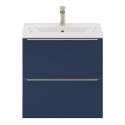 GoodHome Imandra Matt Blue Slimline Cabinet (W)600mm -Trade Point Store goodhome imandra matt blue slimline cabinet w 600mm5059340393599 21c