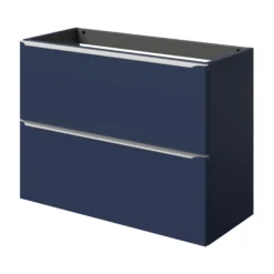 GoodHome Imandra Matt Blue Slimline Cabinet (W)800mm