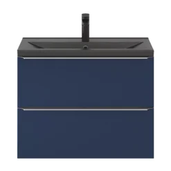 GoodHome Imandra Matt Blue Slimline Cabinet (W)800mm -Trade Point Store goodhome imandra matt blue slimline cabinet w 800mm5059340393506 24c