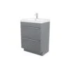 GoodHome Imandra & Mila Grey Freestanding Vanity Unit & Basin Set (W)604mm