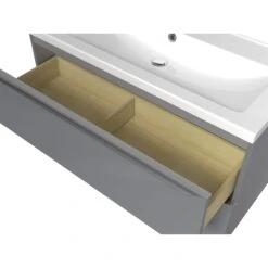 GoodHome Imandra & Mila Grey Wall-mounted Vanity Unit & Basin Set (W)1004mm -Trade Point Store goodhome imandra mila grey wall mounted vanity unit basin set w 1004mm3663602312871 04c bq