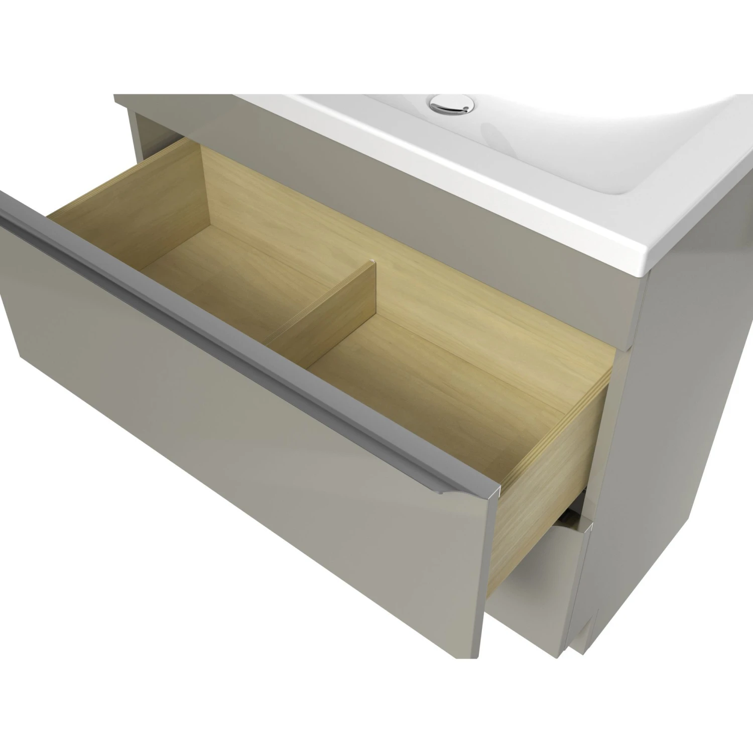 GoodHome Imandra & Mila Taupe Freestanding Vanity Unit & Basin Set (W)804mm 4 GoodHome Imandra & Mila Taupe Freestanding Vanity Unit & Basin Set (W)804mm - Image 4