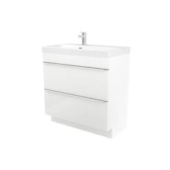 GoodHome Imandra & Mila White Freestanding Vanity Unit & Basin Set (W)804mm
