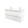 GoodHome Imandra & Mila White Wall-mounted Vanity Unit & Basin Set (W)1204mm