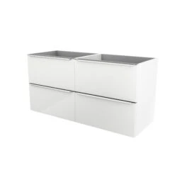 GoodHome Imandra & Mila White Wall-mounted Vanity Unit & Basin Set (W)1204mm -Trade Point Store goodhome imandra mila white wall mounted vanity unit basin set w 1204mm3663602313120 04c bq