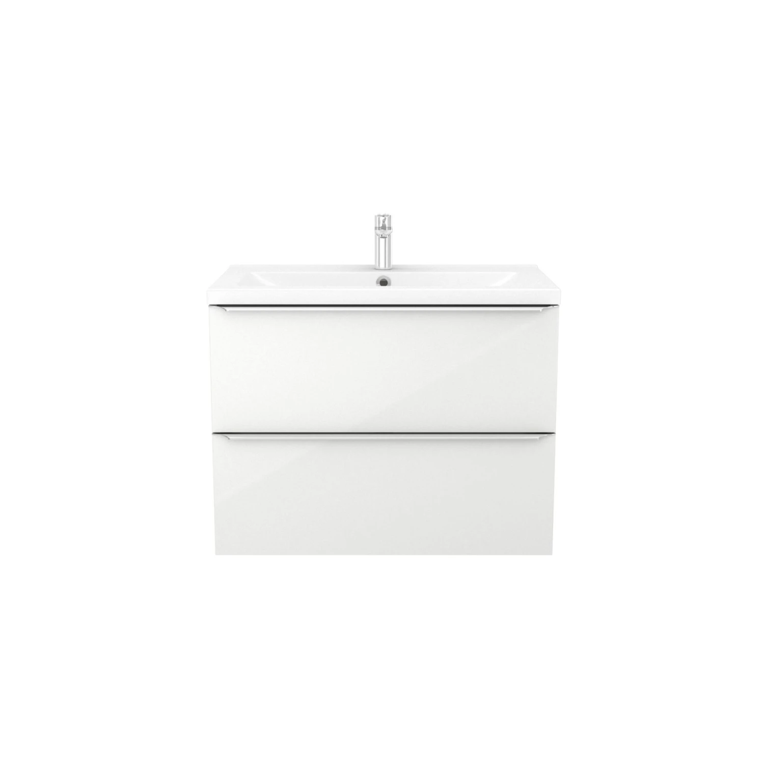 GoodHome Imandra & Mila White Wall-mounted Vanity Unit & Basin Set (W)804mm 2 GoodHome Imandra & Mila White Wall-mounted Vanity Unit & Basin Set (W)804mm - Image 2