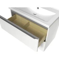 GoodHome Imandra & Mila White Wall-mounted Vanity Unit & Basin Set (W)804mm 9 GoodHome Imandra & Mila White Wall-mounted Vanity Unit & Basin Set (W)804mm -Trade Point Store goodhome imandra mila white wall mounted vanity unit basin set w 804mm3663602313427 03c bq