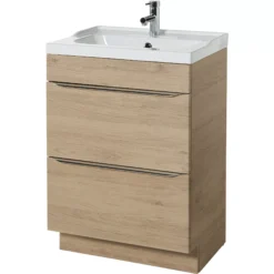 GoodHome Imandra Natural Oak Effect Bathroom Cabinet (H)82cm (W)60cm -Trade Point Store goodhome imandra natural oak effect bathroom cabinet h 82cm w 60cm3663602526766 03bq