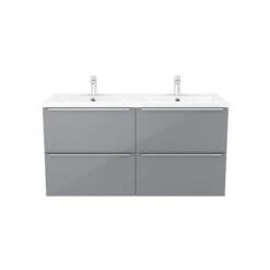 GoodHome Imandra & Nira Grey Wall-mounted Vanity Unit & Basin Set (W)1204mm