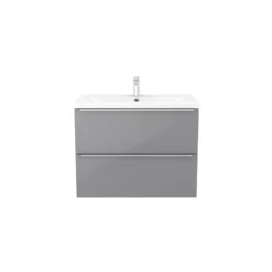 GoodHome Imandra & Nira Grey Wall-mounted Vanity Unit & Basin Set (W)804mm -Trade Point Store goodhome imandra nira grey wall mounted vanity unit basin set w 804mm3663602313342 03c bq
