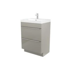 GoodHome Imandra & Nira Taupe Freestanding Vanity Unit & Basin Set (W)604mm