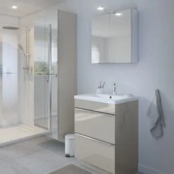 GoodHome Imandra & Nira Taupe Freestanding Vanity Unit & Basin Set (W)604mm 9 GoodHome Imandra & Nira Taupe Freestanding Vanity Unit & Basin Set (W)604mm -Trade Point Store goodhome imandra nira taupe freestanding vanity unit basin set w 604mm3663602312673 05i bq