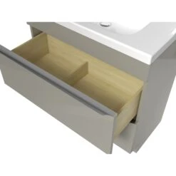 GoodHome Imandra & Nira Taupe Freestanding Vanity Unit & Basin Set (W)804mm -Trade Point Store goodhome imandra nira taupe freestanding vanity unit basin set w 804mm3663602312802 03c bq