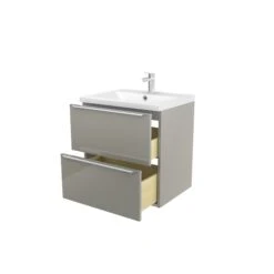 GoodHome Imandra & Nira Taupe Wall-mounted Vanity Unit & Basin Set (W)604mm -Trade Point Store goodhome imandra nira taupe wall mounted vanity unit basin set w 604mm3663602313250 05c bq