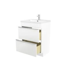 GoodHome Imandra & Nira White Freestanding Vanity Unit & Basin Set (W)604mm -Trade Point Store goodhome imandra nira white freestanding vanity unit basin set w 604mm3663602312680 21c bq