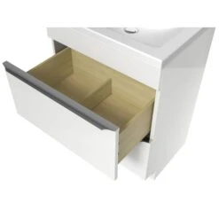 GoodHome Imandra & Nira White Freestanding Vanity Unit & Basin Set (W)604mm -Trade Point Store goodhome imandra nira white freestanding vanity unit basin set w 604mm3663602312680 36c bq