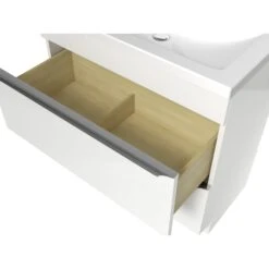 GoodHome Imandra & Nira White Freestanding Vanity Unit & Basin Set (W)804mm -Trade Point Store goodhome imandra nira white freestanding vanity unit basin set w 804mm3663602312833 36c bq