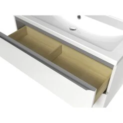 GoodHome Imandra & Nira White Wall-mounted Vanity Unit & Basin Set (W)1004mm -Trade Point Store goodhome imandra nira white wall mounted vanity unit basin set w 1004mm3663602312987 06c bq