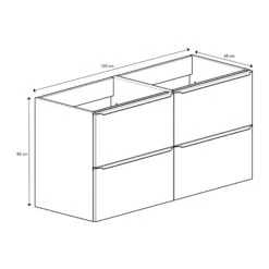 GoodHome Imandra & Nira White Wall-mounted Vanity Unit & Basin Set (W)1204mm -Trade Point Store goodhome imandra nira white wall mounted vanity unit basin set w 1204mm3663602313137 01t bq