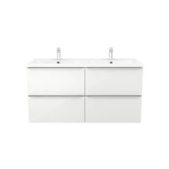 GoodHome Imandra & Nira White Wall-mounted Vanity Unit & Basin Set (W)1204mm
