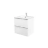 GoodHome Imandra & Nira White Wall-mounted Vanity Unit & Basin Set (W)604mm