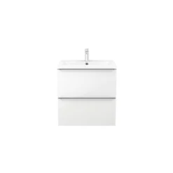 GoodHome Imandra & Nira White Wall-mounted Vanity Unit & Basin Set (W)604mm -Trade Point Store goodhome imandra nira white wall mounted vanity unit basin set w 604mm3663602313281 05c bq