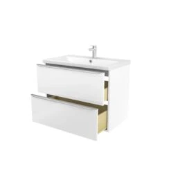 GoodHome Imandra & Nira White Wall-mounted Vanity Unit & Basin Set (W)804mm -Trade Point Store goodhome imandra nira white wall mounted vanity unit basin set w 804mm3663602313434 05c bq