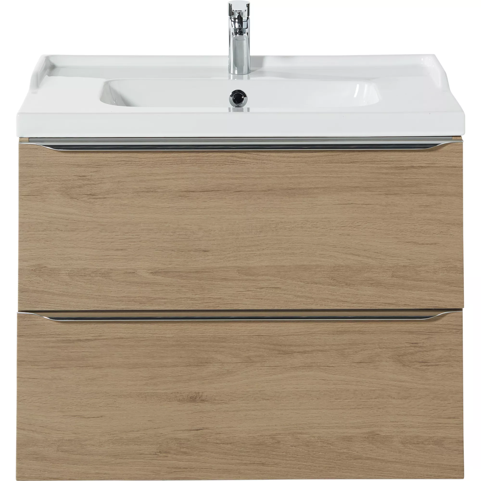 GoodHome Imandra Oak Effect Oak Effect 0 Door Wall-mounted Bathroom Basin Cabinet (W)800mm (H)600mm 2 GoodHome Imandra Oak Effect Oak Effect 0 Door Wall-mounted Bathroom Basin Cabinet (W)800mm (H)600mm - Image 2