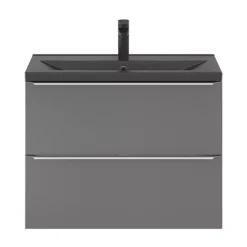 GoodHome Imandra Slimline Gloss Grey Wall-mounted Bathroom Cabinet (H)60cm (W)80cm -Trade Point Store goodhome imandra slimline gloss grey wall mounted bathroom cabinet h 60cm w 80cm5059340393087 24c