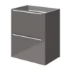 GoodHome Imandra Slimline Gloss Warm Grey Wall-mounted Bathroom Cabinet (H)60cm (W)50cm