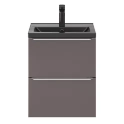 GoodHome Imandra Slimline Gloss Warm Grey Wall-mounted Bathroom Cabinet (H)60cm (W)50cm -Trade Point Store goodhome imandra slimline gloss warm grey wall mounted bathroom cabinet h 60cm w 50cm5059340393612 24c