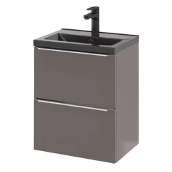 GoodHome Imandra Slimline Gloss Warm Grey Wall-mounted Bathroom Cabinet (H)60cm (W)50cm -Trade Point Store goodhome imandra slimline gloss warm grey wall mounted bathroom cabinet h 60cm w 50cm5059340393612 25c