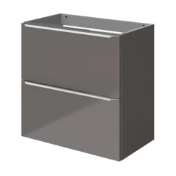 GoodHome Imandra Slimline Gloss Warm Grey Wall-mounted Bathroom Cabinet (H)60cm (W)60cm
